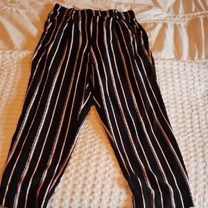H&M Monochrome Striped Trousers